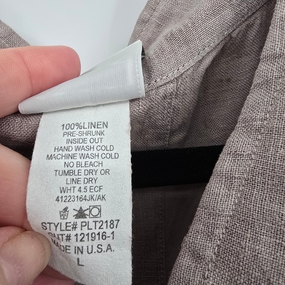 Pure Match USA Women's Linen Sleeveless Open Front Vest Beige Size‎ Large - Picture 6 of 9